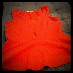 Red peplum top
